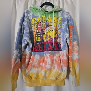 Nickelodeon Spongebob & Patrick "Relax" Tie Dye Hoodie Size Medium